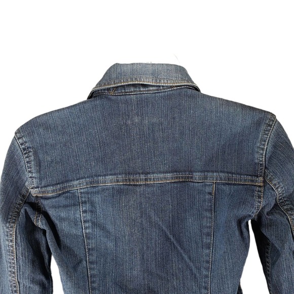 Eddie Bauer Jean Jacket XS Womens Medium Blue Wash Pockets - Picture 11 of 12